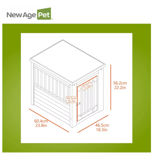 Eco-friendly Flex Pet Crate with Espresso Finish, Small Size