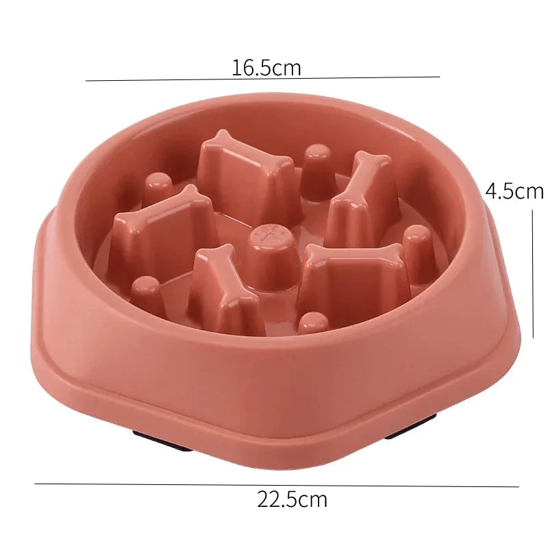 Canine Slow Feeder Dish Non Slip Playful Design Anti Choking Food Bowl Eco Friendly Pet Feeder for All Sized Dogs Puppies