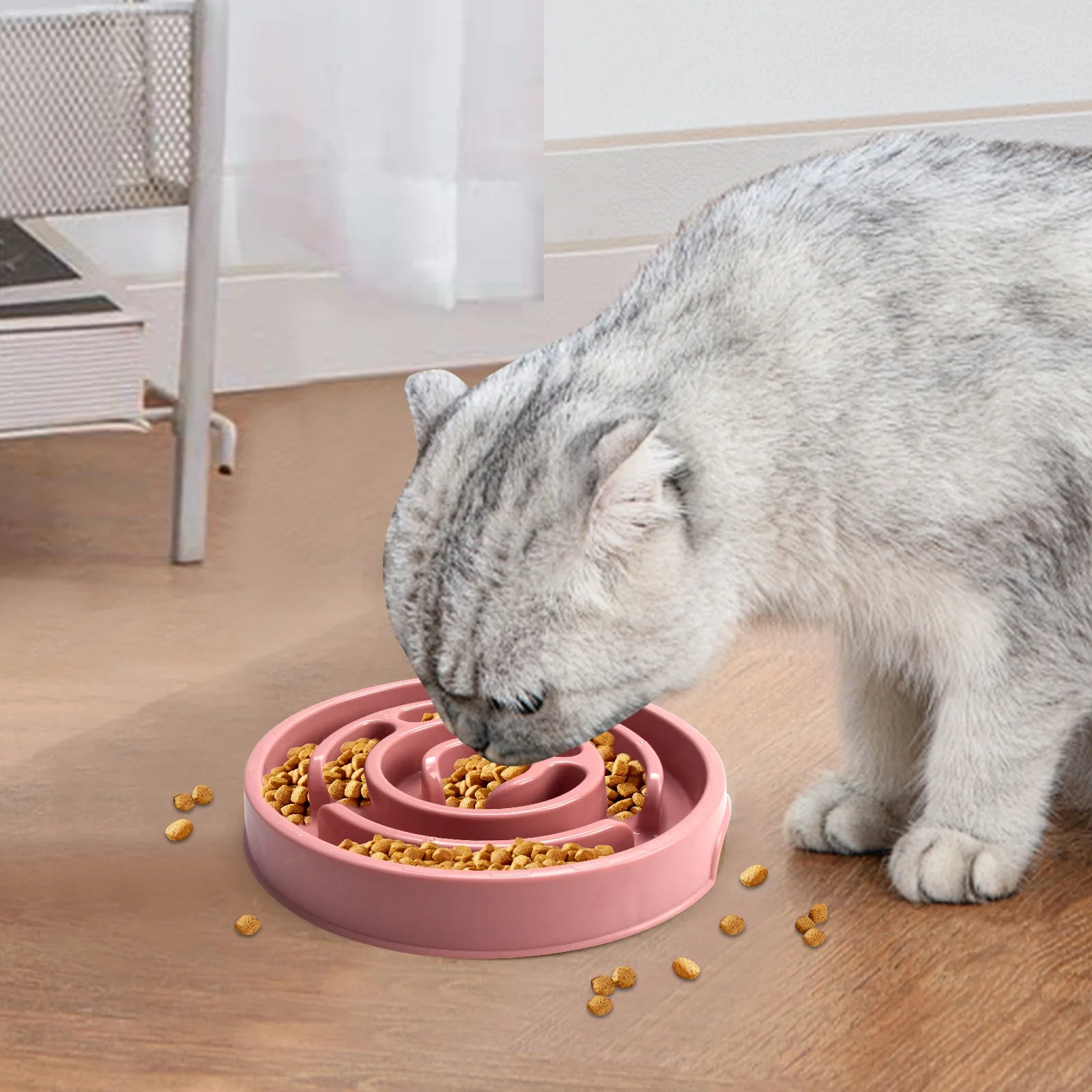 Canine Slow Feeder Dish Non Slip Playful Design Anti Choking Food Bowl Eco Friendly Pet Feeder for All Sized Dogs Puppies