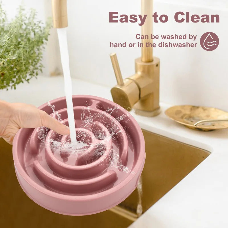 Canine Slow Feeder Dish Non Slip Playful Design Anti Choking Food Bowl Eco Friendly Pet Feeder for All Sized Dogs Puppies
