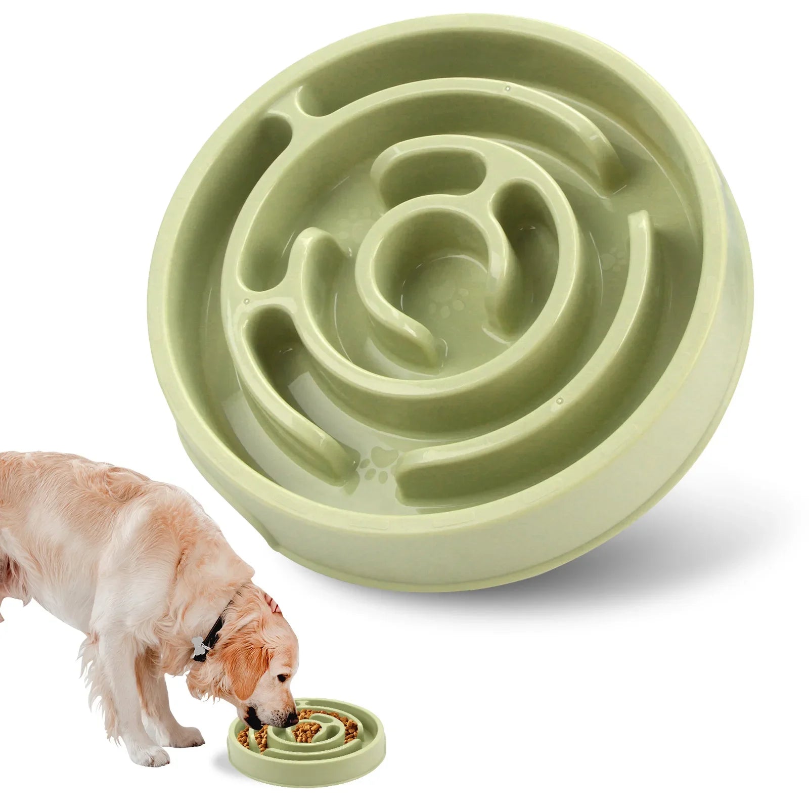 Canine Slow Feeder Dish Non Slip Playful Design Anti Choking Food Bowl Eco Friendly Pet Feeder for All Sized Dogs Puppies