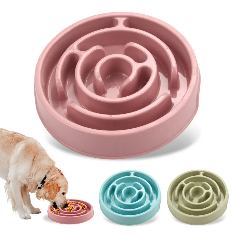 Canine Slow Feeder Dish Non Slip Playful Design Anti Choking Food Bowl Eco Friendly Pet Feeder for All Sized Dogs Puppies