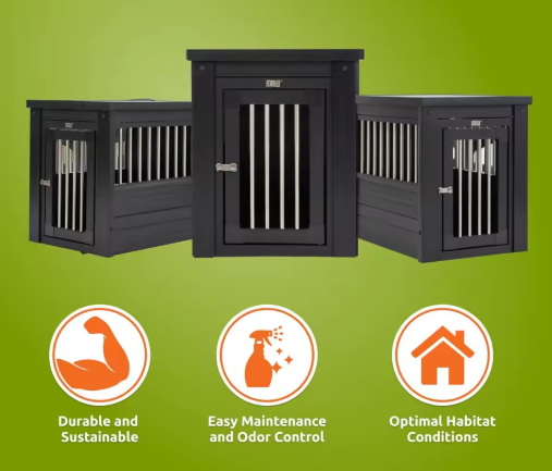 Eco-friendly Flex Pet Crate with Espresso Finish, Small Size