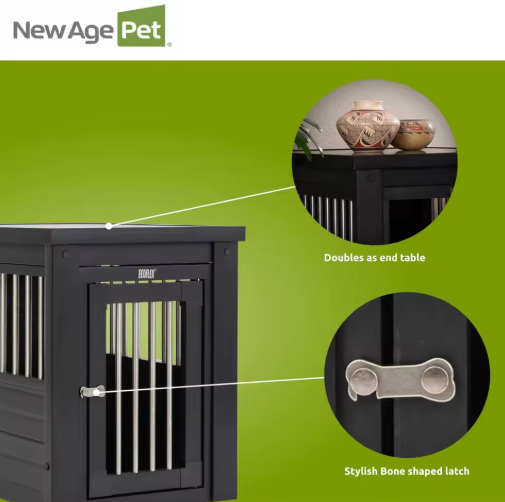 Eco-friendly Flex Pet Crate with Espresso Finish, Small Size