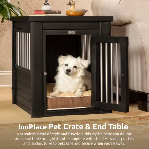 Eco-friendly Flex Pet Crate with Espresso Finish, Small Size