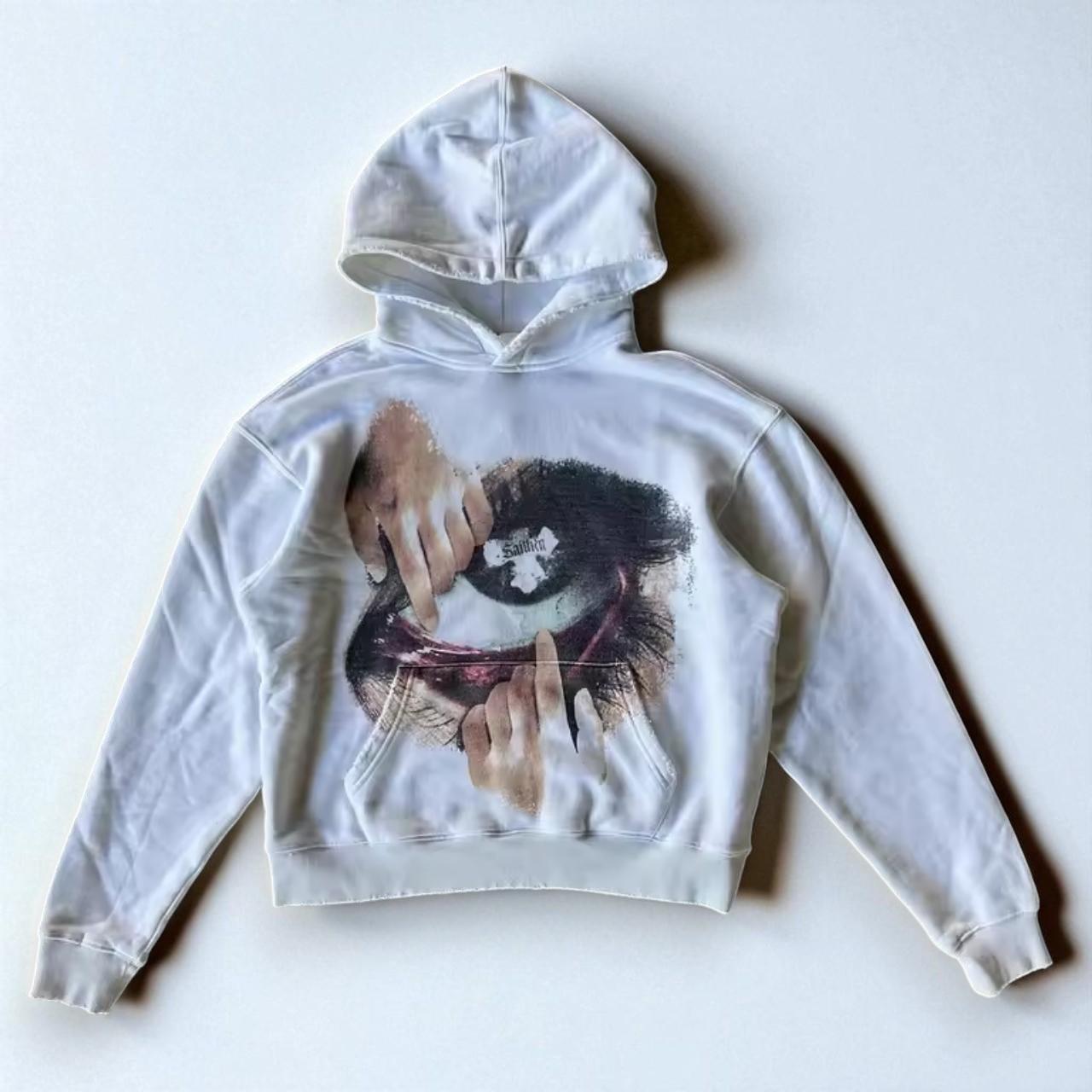 Men's white multi Hoodies