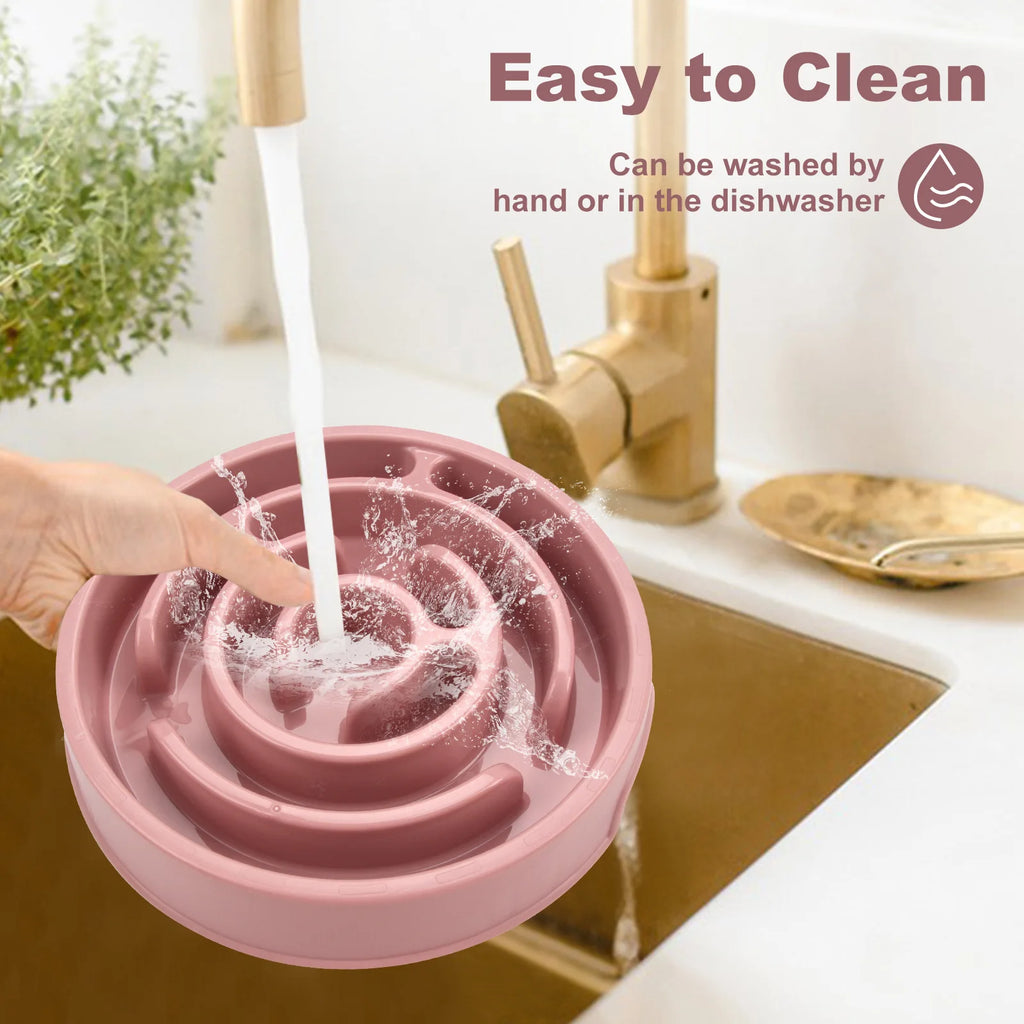 Canine Slow Feeder Dish Non Slip Playful Design Anti Choking Food Bowl Eco Friendly Pet Feeder for All Sized Dogs Puppies