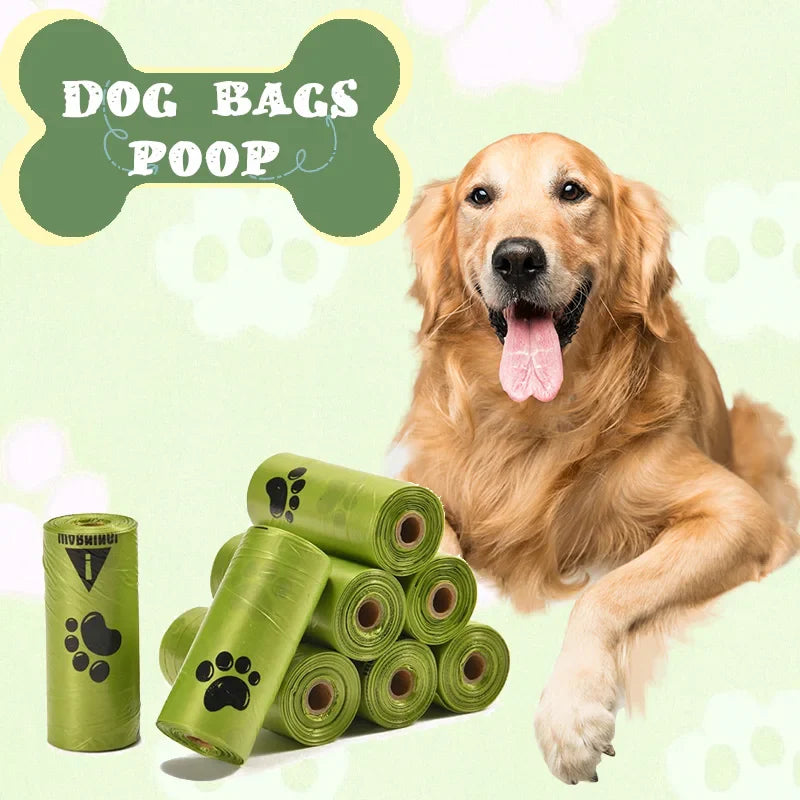 Biodegradable Pet Waste Bags - Extra Thick Poop Bags for Dogs & Cats, Portable Roll with Dispenser, Eco-Friendly & Lea
