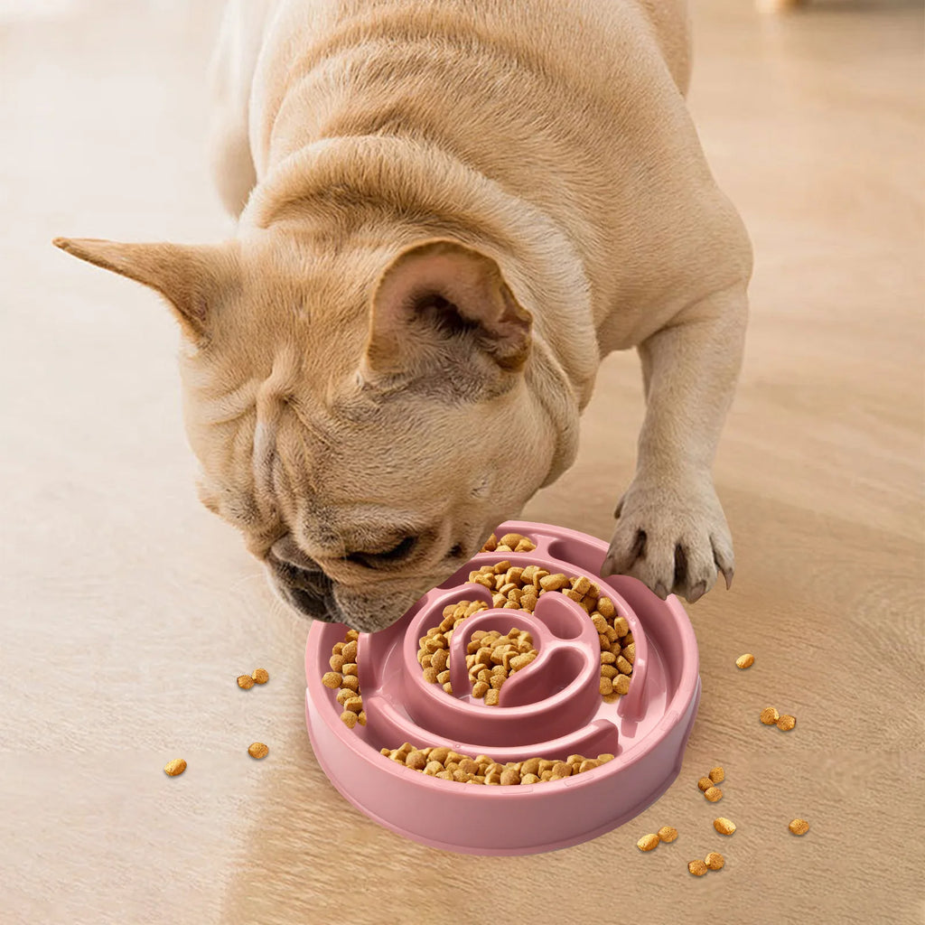 Canine Slow Feeder Dish Non Slip Playful Design Anti Choking Food Bowl Eco Friendly Pet Feeder for All Sized Dogs Puppies