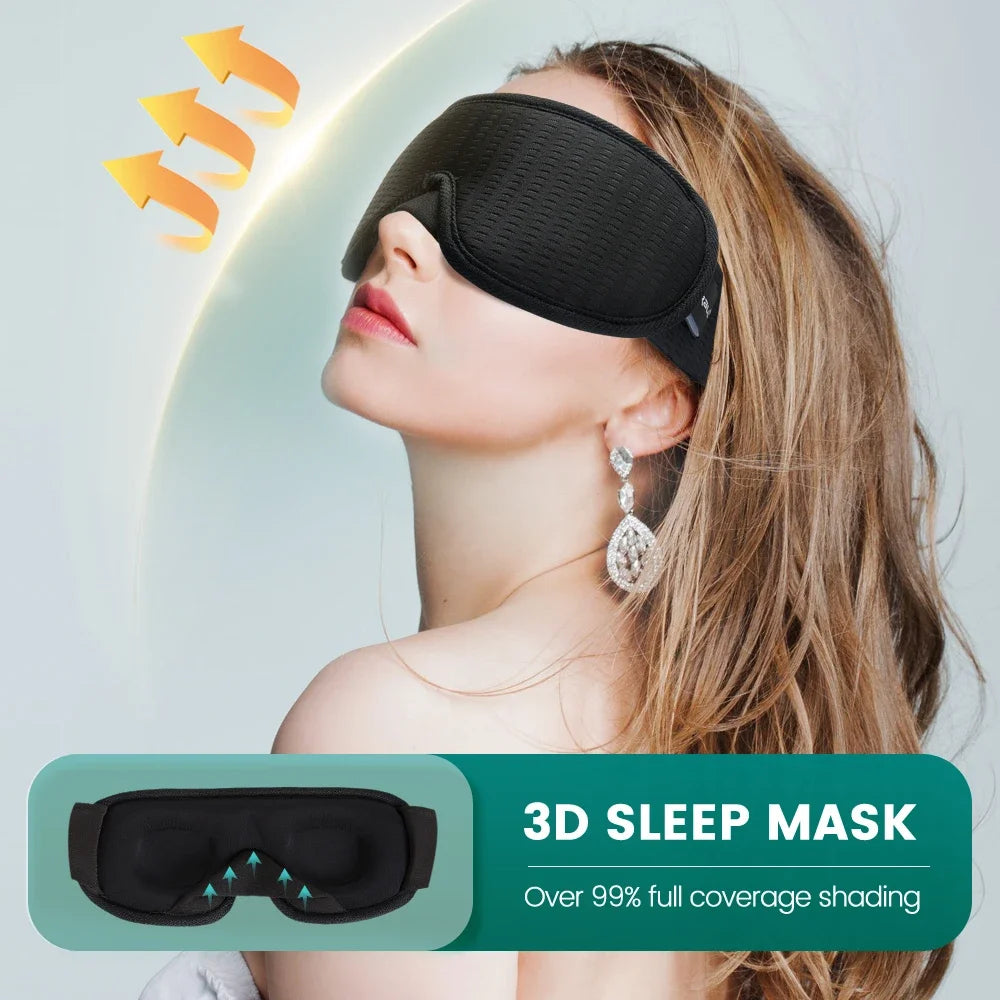3D Sleeping Mask Block Out Light Sleep Mask For Eyes Soft Sleeping Aid Eye Mask for Travel Eyeshade Night Breathable Slaapmasker