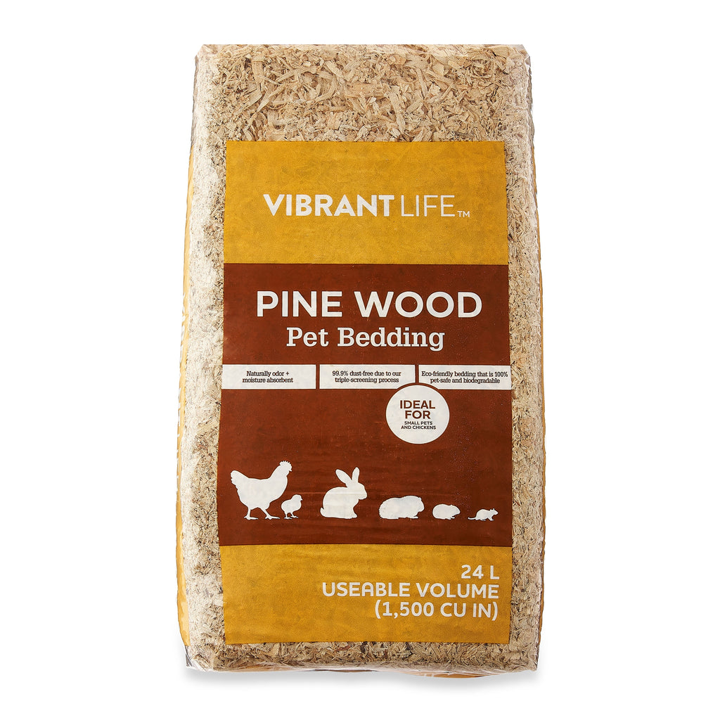 Pine Wood Pet Bedding for Small Pets & Chickens, 24 L Bag